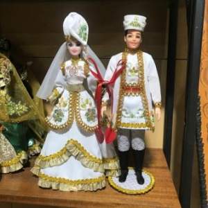Куклы Жених и Невеста (татарская пара) 32 см  