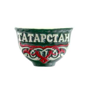Магнит чашка Татарстан WG02-02-030_4 зеленая  