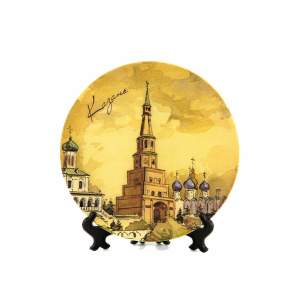 Тарелка полистоун УФ 18см Башня Сююмбике_01  