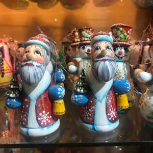 Игрушка дерево дед мороз на ёлку 11 см  