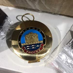 Компас латунь с метал. накладкой Свияжск  