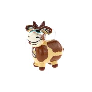 Игрушка дерево на подвеске корова 7 см  