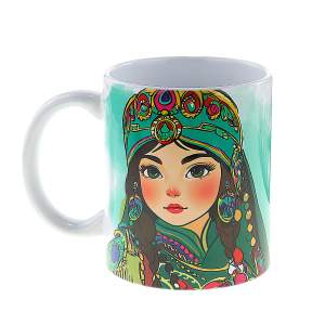 Кружка керамика Я татарка зел.  