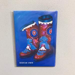 Магнит закатной 65х90мм Сапожок  