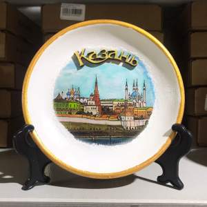 Тарелка керамика 11,5 см Казань Кремль обзор  