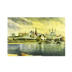 Открытка 10х15см Панорама Кремля  