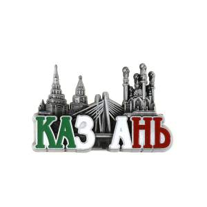 Магнит металл серебро 5х7,5см Казань JK01-02-059  