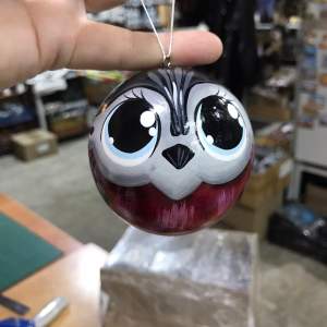 Шар дерево снегирь 7см   