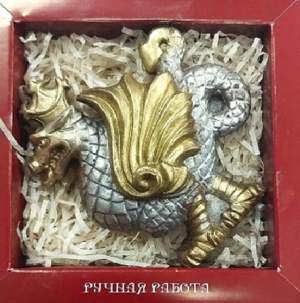 Фигурка Зилант в коробке, золотой, эквивалент 75 гр.   
