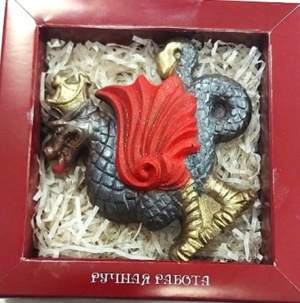 Фигурка Зилант в коробке, красный, эквивалент 75 гр.  