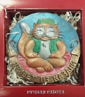 Медальон Кот в коробке, эквивалент 60 гр.  